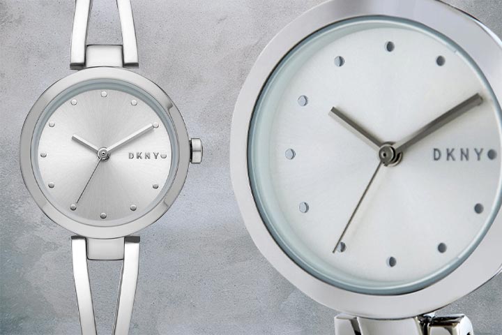 Primer plano del reloj de vestir DKNY Crosswalk